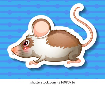 Illustration of a rat with background