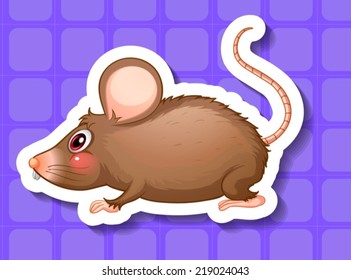 Illustration of a rat with background