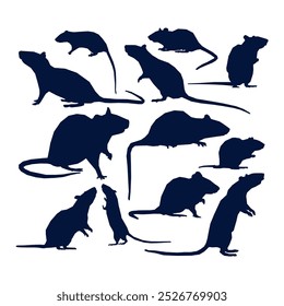 ilustração rato e mouse coleção ícone design plano