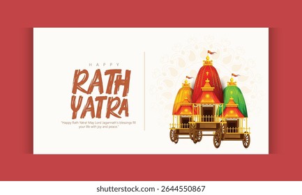 ilustração do Festival de Rath Yatra Ilustração com Templos e Decorações Festivas