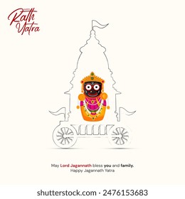 
Ilustración del festival Rath Yatra Lord Jagannath Social Media Post