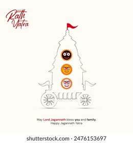 
Ilustración del festival Rath Yatra Lord Jagannath Social Media Post