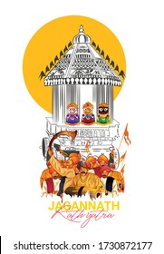  illustration of Rathyatra, Lord Jagannath Puri Odisha god Rathyatra Festiva