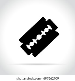 Illustration of razor blade icon on white background