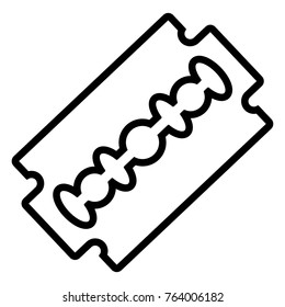 Illustration of razor blade icon on white background