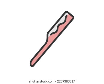Illustration of a razor icon for facial shaving.