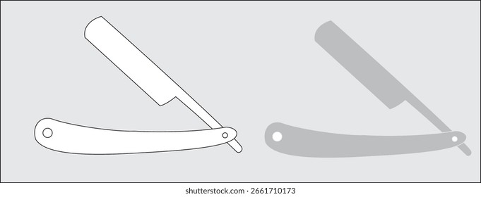Illustration of a razor in a simple style.