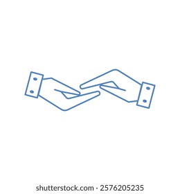 illustration of reaching out and welcoming a helping hand. Symbol of kindness, helping each other, empathy and sympathy. Illustration element design sharing happiness