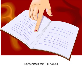 Illustration of reading book	
