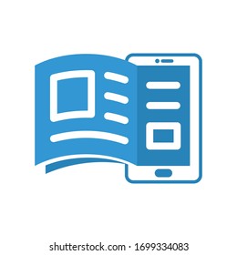Illustration for reading mobile articles.