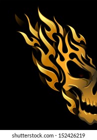 Illustration of Ready to Print Flame Stickers or Tattoo Designs