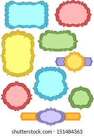 Illustration of Ready to Print Labels in Different Shapes