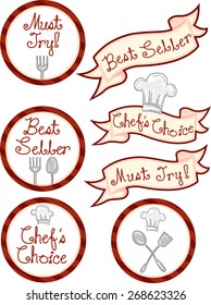 Illustration of Ready to Print Labels Featuring Different Menu Items