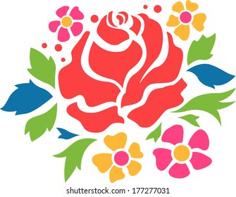Illustration of Ready to Use Flower Stencils