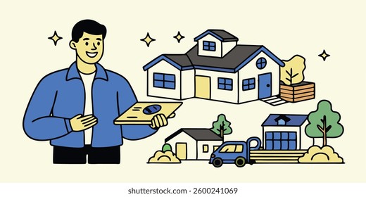 Illustration of Real Estate Concept