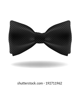 Illustration of realistic black bow with pattern