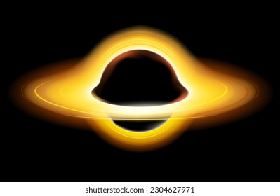 illustration of realistic black hole