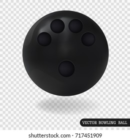 Illustration realistic bowling ball. Vector eps10. 