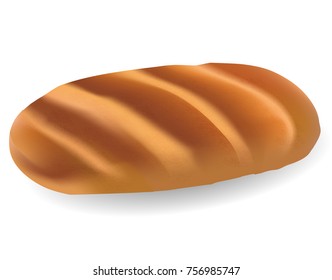 illustration of a realistic bread loaf