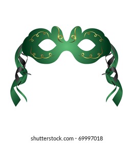 Illustration of realistic carnival or theater mask isolated - vector