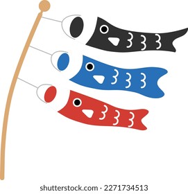 Illustration of a realistic carp streamer