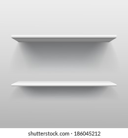 Illustration of Realistic double book shelf template vector