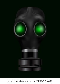 Illustration of realistic gas mask