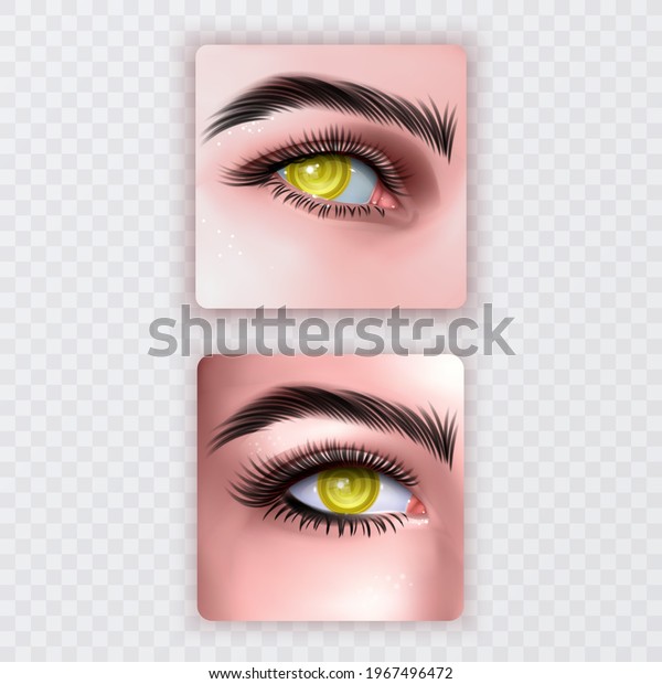 Illustration Realistic Human Eye Girl Spiral Stock Vector Royalty Free