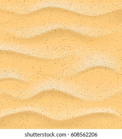 Illustration Realistic Sand Texture. Sandy Background.Summer Pattern - Vector