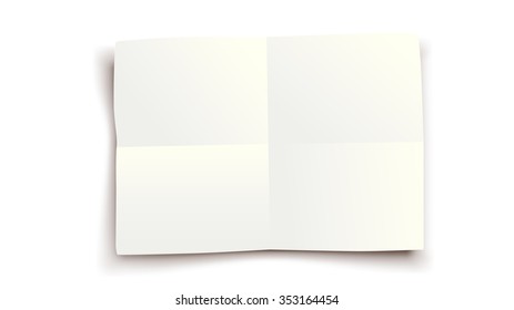 illustration of realistic single paper lists with shadows