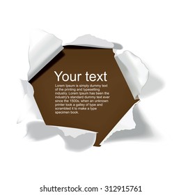 illustration of realistic torn paper with space for your text