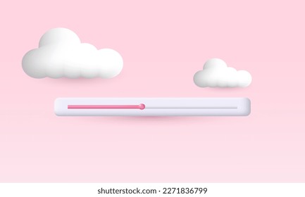 illustration realistic vector icon slider decorative design video frame 3d creative isolated on background.Realistic vector illustration.