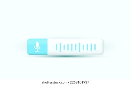 illustration realistic vector icon voice message mobile device design 3d creative isolated on background.Realistic vector illustration.