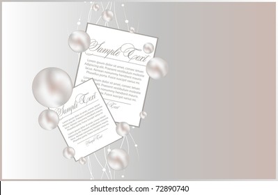 illustration with realistic vector pearl