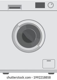 an illustration of realistic washing machine and dryer 