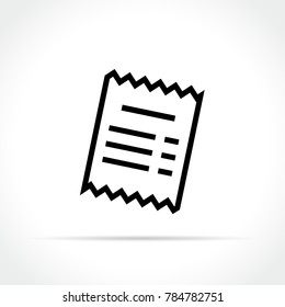 Illustration of receipt icon on white background
