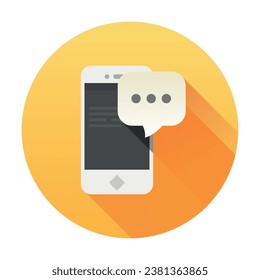 Illustration of receiving a message on the phone