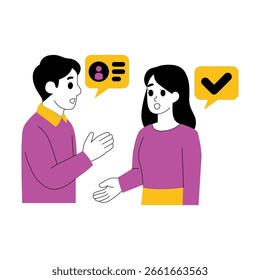 Illustration of a recruiter when accepting new workers