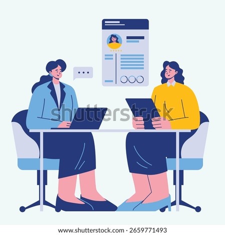Illustration of an Recruitment Interview 