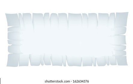 Ilustración de Rectangle Light Blue Torn Banner aislado en un fondo blanco