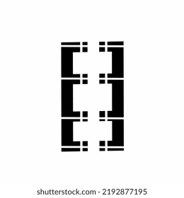 ilustración de una forma rectangular con una línea recta en el centro