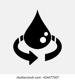 Illustration of recycle arrow.