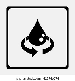 Illustration of recycle arrow.