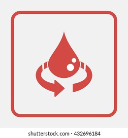 Illustration of recycle arrow.