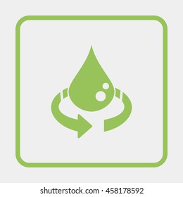 Illustration of recycle arrow.