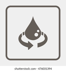 Illustration of recycle arrow.