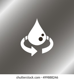 Illustration of recycle arrow.