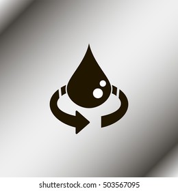 Illustration of recycle arrow.