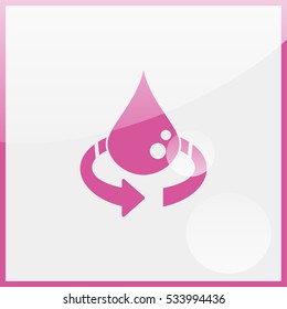 Illustration of recycle arrow.
