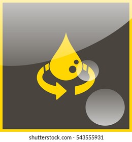 Illustration of recycle arrow.